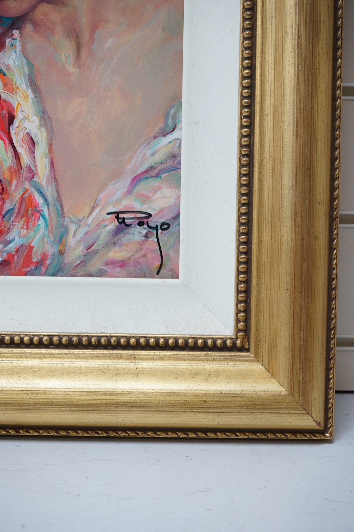 Royo (Spanish, b.1941), limited edition giclée print, Portrait of a lady, signed and numbered 41/195, 45 x 27cm, gilt framed